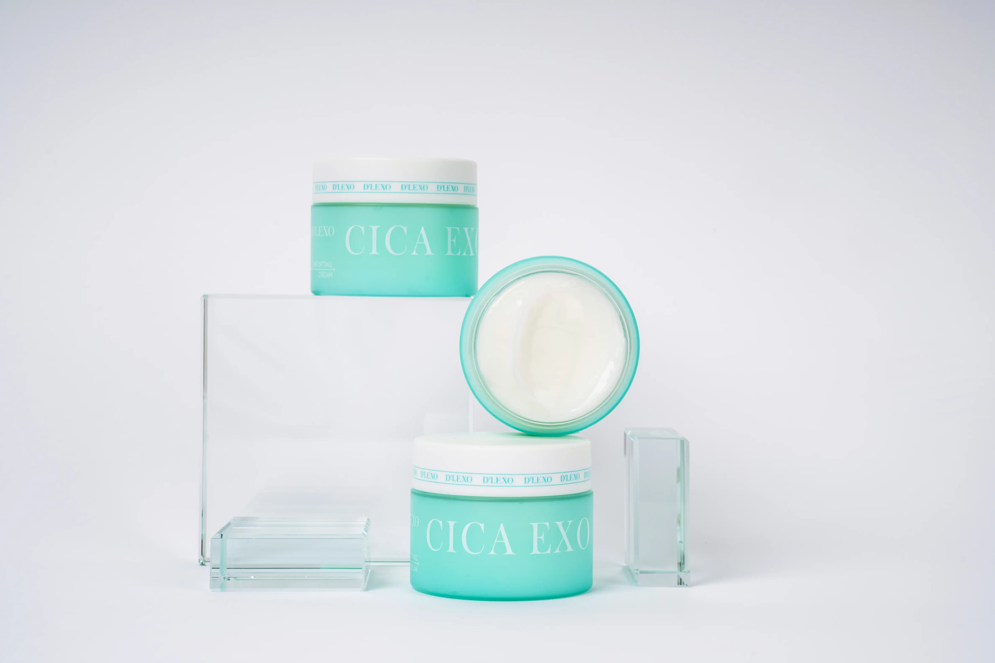 CICA EXO krém v čisté skleněné produktové kompozici