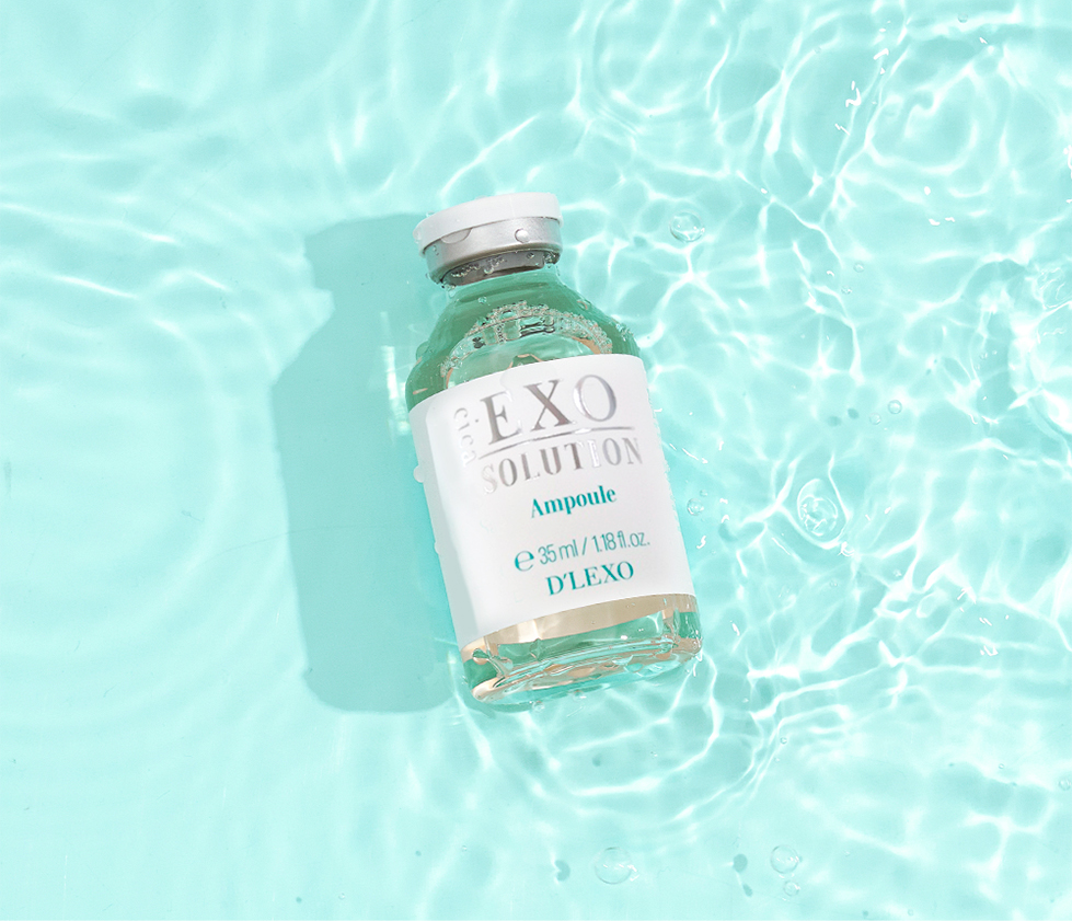 CICA EXO Solution Ampoule ve vodě